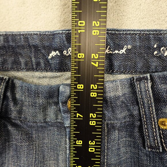 7 For All Mankind “A-Pocket” Bootcut Jeans Women’s 29 Dark Wash Stretch Premium - Picture 6 of 15